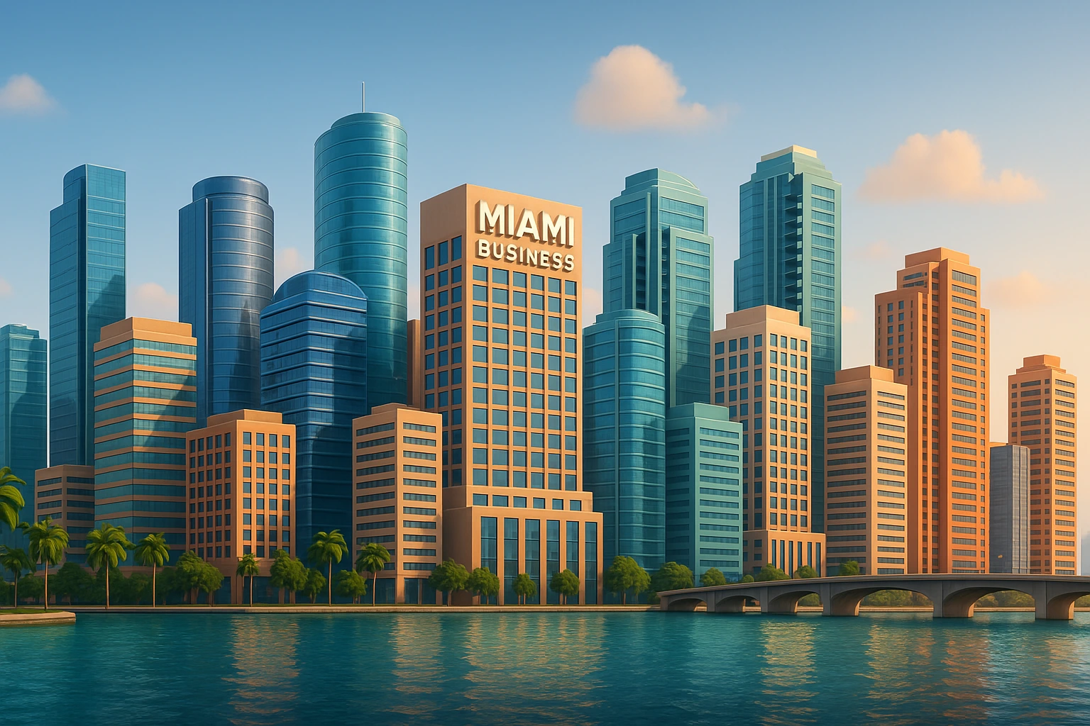 Miami business skyline